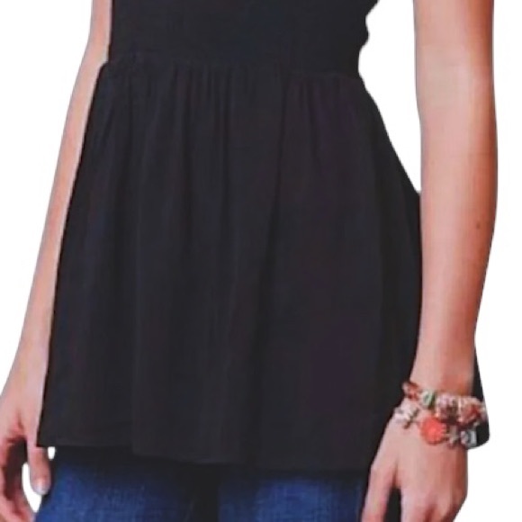 Anthropologie Preppy Top 2 Small Blouse Black White Trim Retro Fit + Flare NWT - Picture 4 of 16